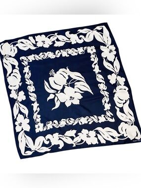 VINTAGE ELLEN TRACY Silk Floral Scarf